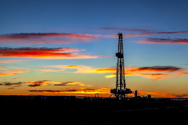 Rig at sunset